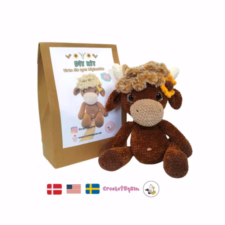 DIY kit Höglandsko EVELYN XL • Safari • Virkset gosedjur • Do it yourself kit • Crochetbykim