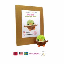 DIY Kit LULU Gräsand• Virkset gosedjur • Skapa din egen fågel • Crochetbykim