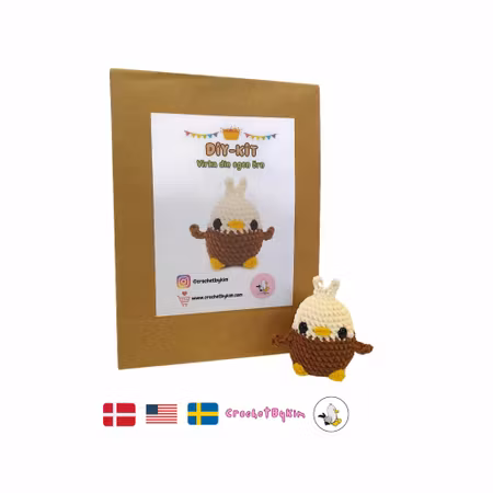 DIY Kit LULU Örn• Virkset gosedjur • Skapa din egen fågel • Crochetbykim