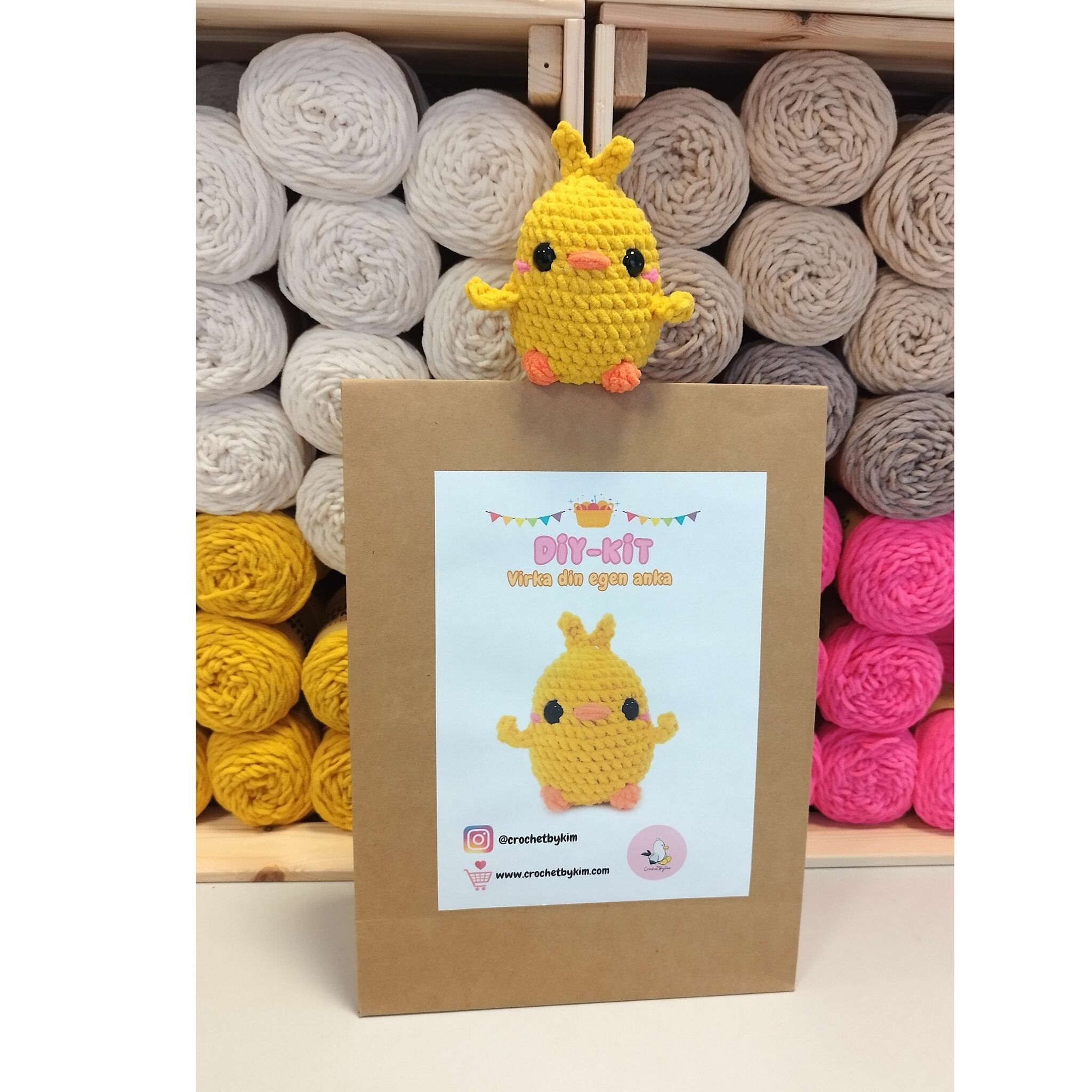 DIY Kit LULU Anka• Virkset gosedjur • Skapa din egen fågel • Crochetbykim