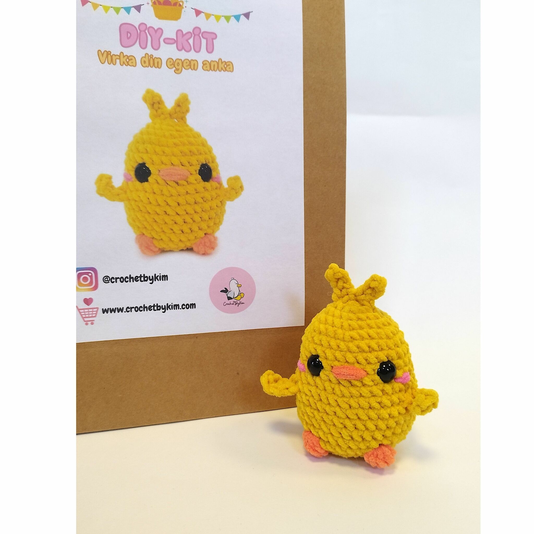DIY Kit LULU Anka• Virkset gosedjur • Skapa din egen fågel • Crochetbykim