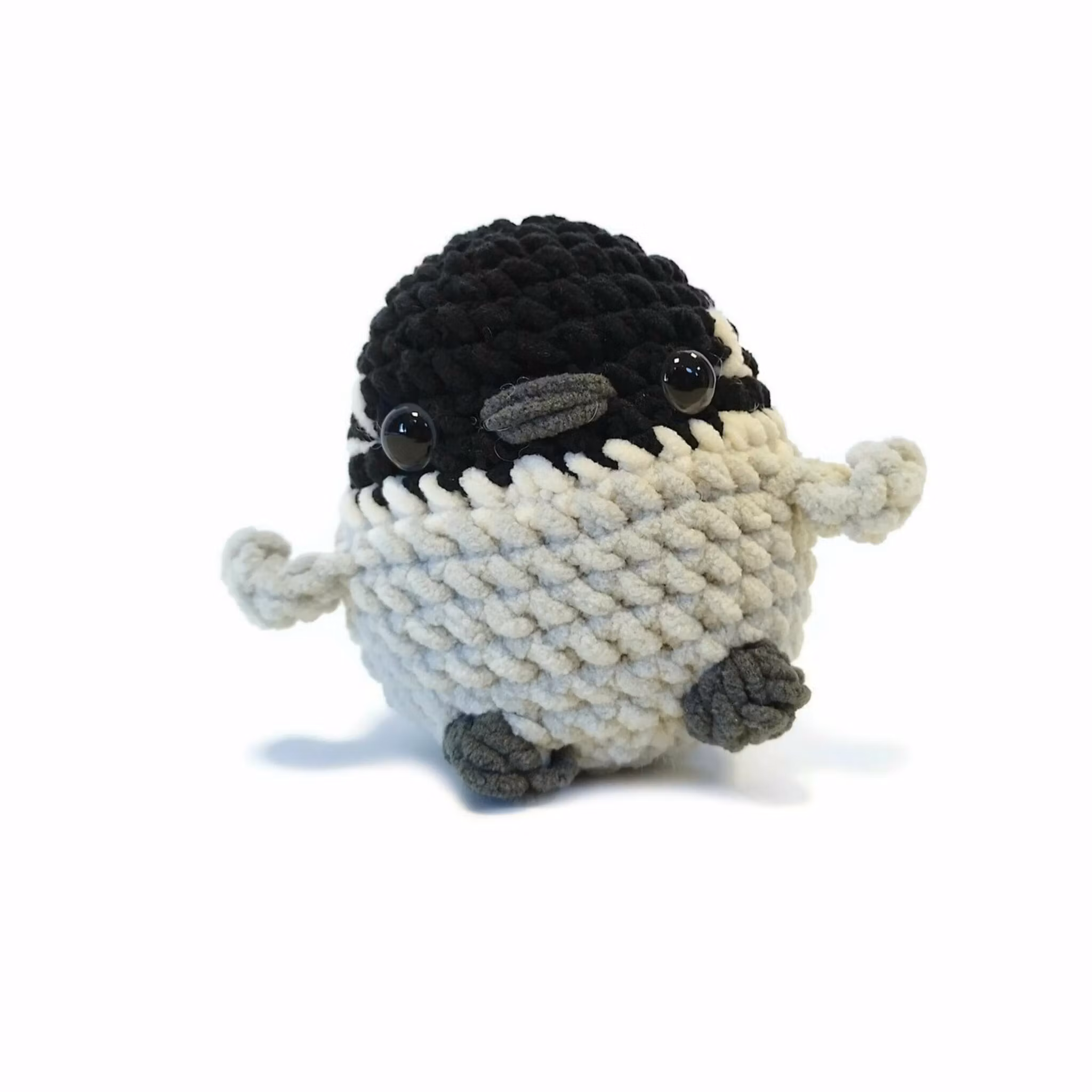 DIY Kit LULU Bebis Pingvin• Virkset gosedjur • Skapa din egen fågel • Crochetbykim