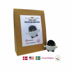 DIY Kit LULU Bebis Pingvin• Virkset gosedjur • Skapa din egen fågel • Crochetbykim