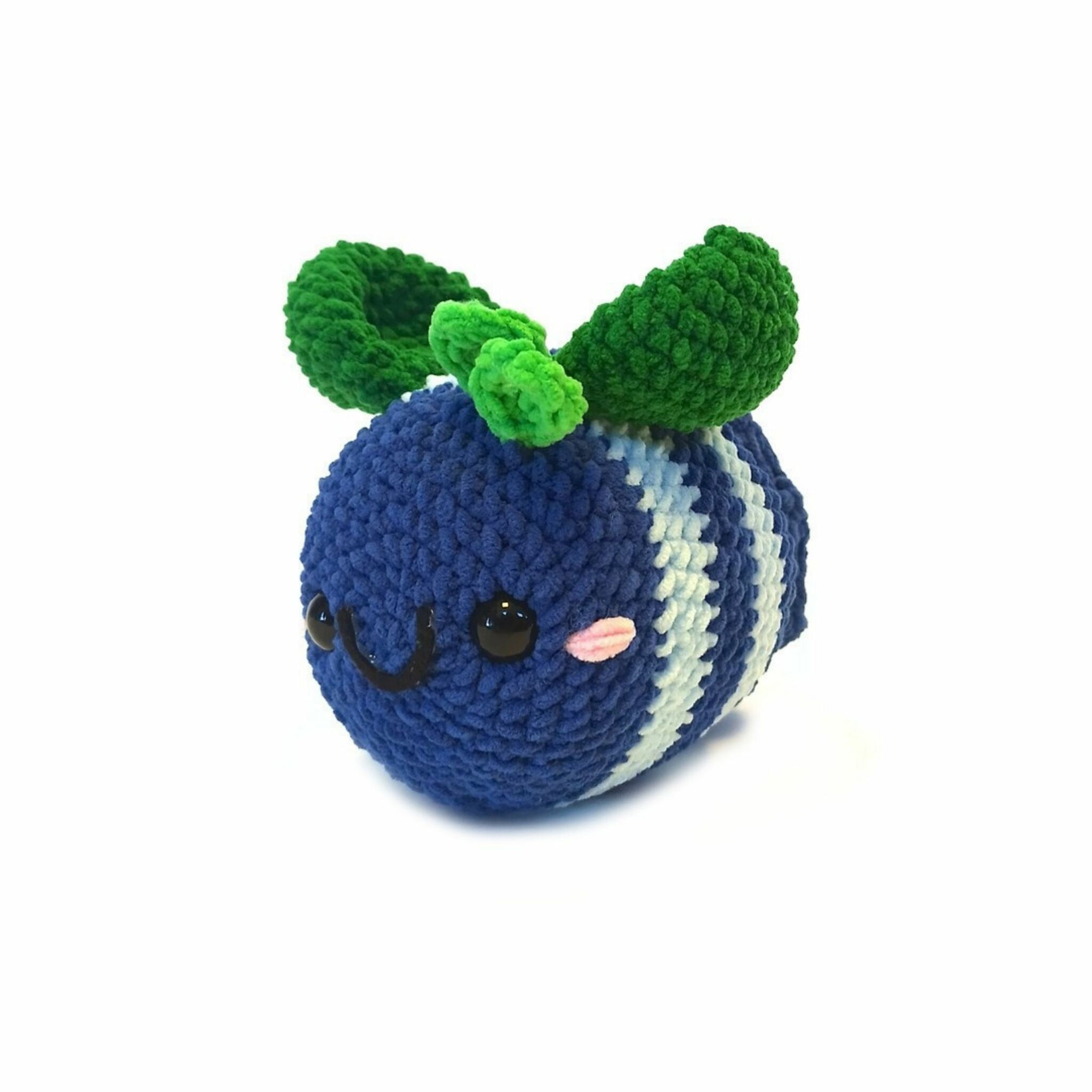 DIY Kit Jelly Bi Blåbär• Virkset gosedjur • Skapa ditt eget bi • Crochetbykim