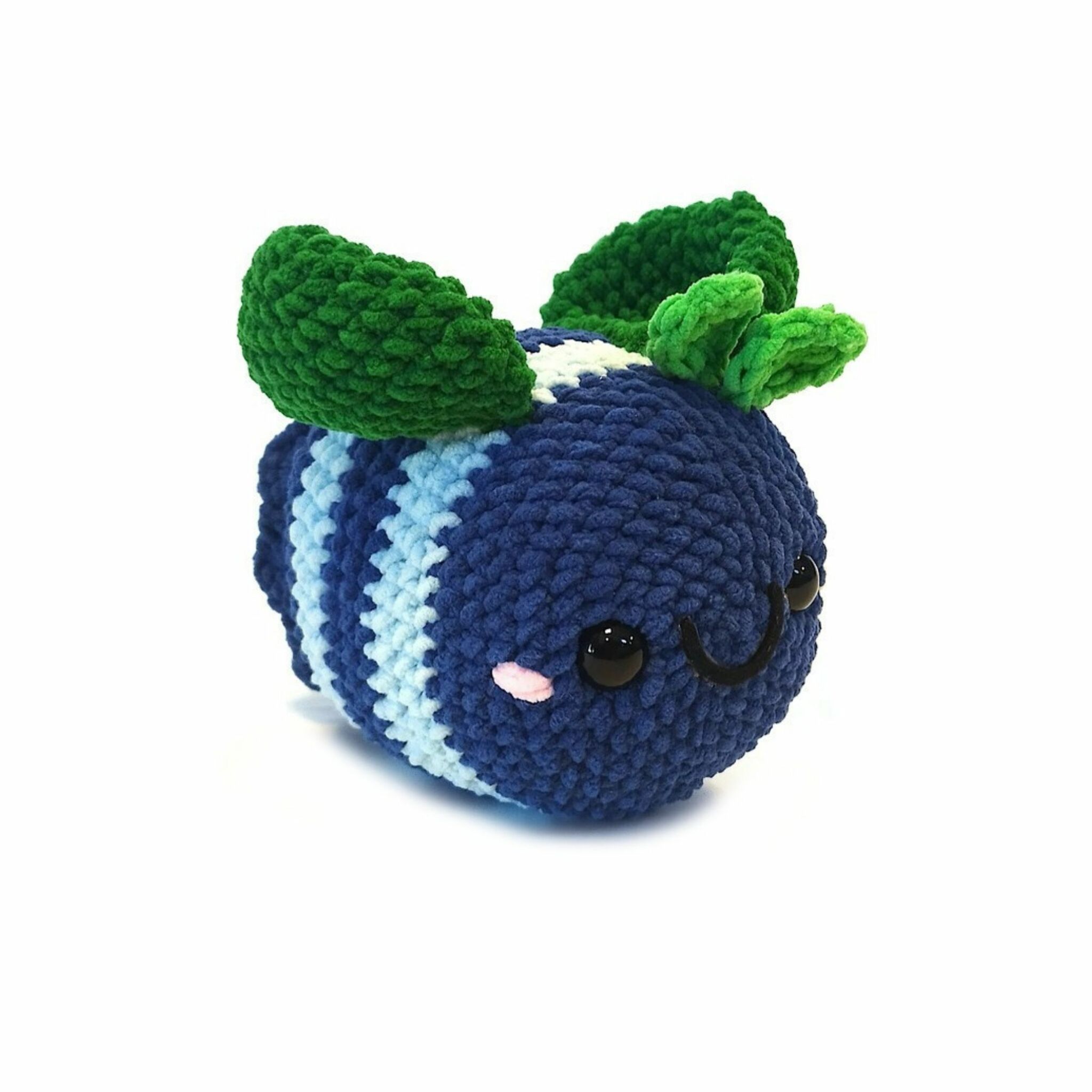 DIY Kit Jelly Bi Blåbär• Virkset gosedjur • Skapa ditt eget bi • Crochetbykim