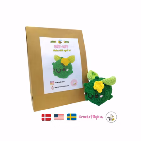 DIY Kit Jelly Bi Pickle• Virkset gosedjur • Skapa ditt eget bi • Crochetbykim