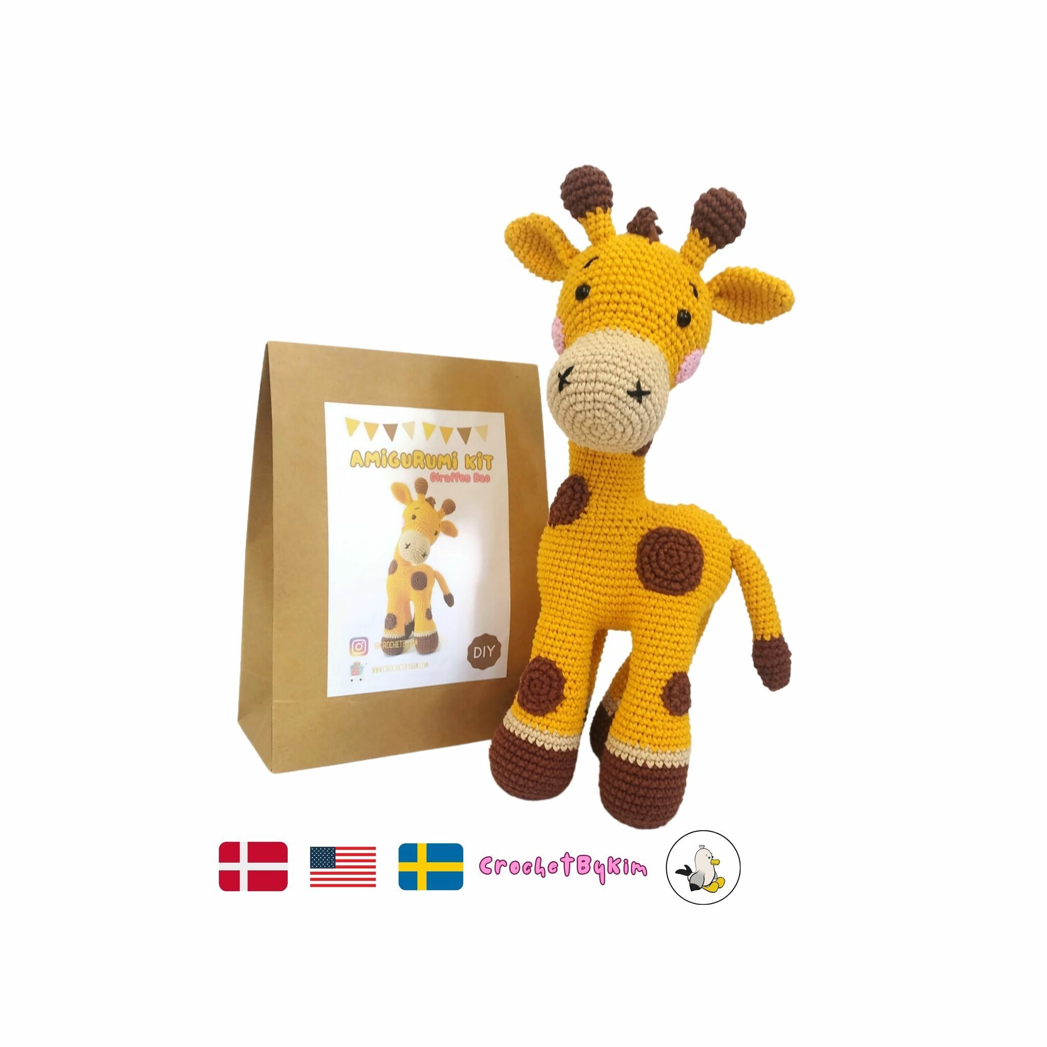 DIY kit Bao Giraff • Safari • Virkset gosedjur • DIY-kit • Crochetbykim