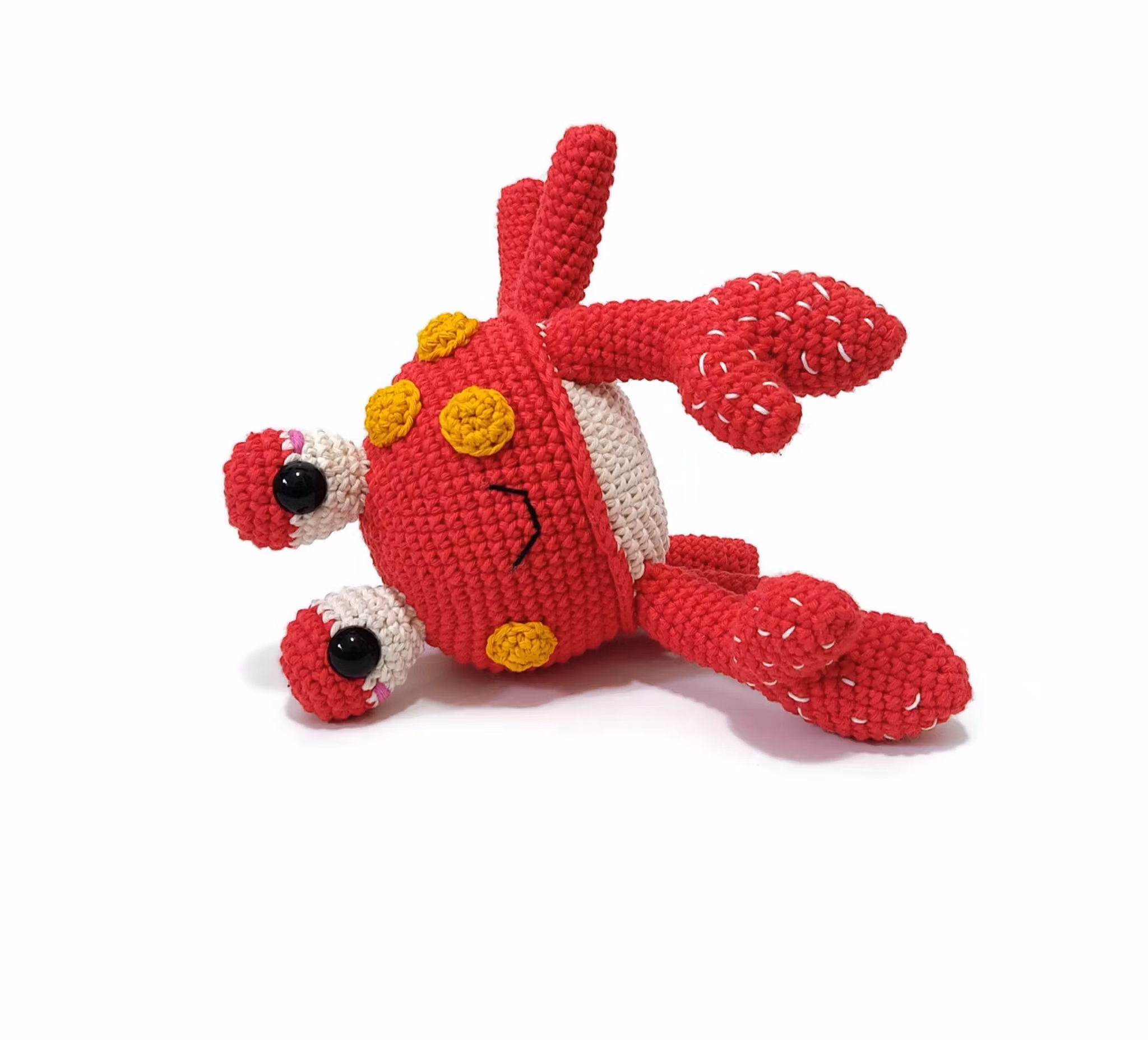 DIY Kit Röd Krabba MR Hammer • Virkset gosedjur • Skapa din egen krabba • Crochetbykim
