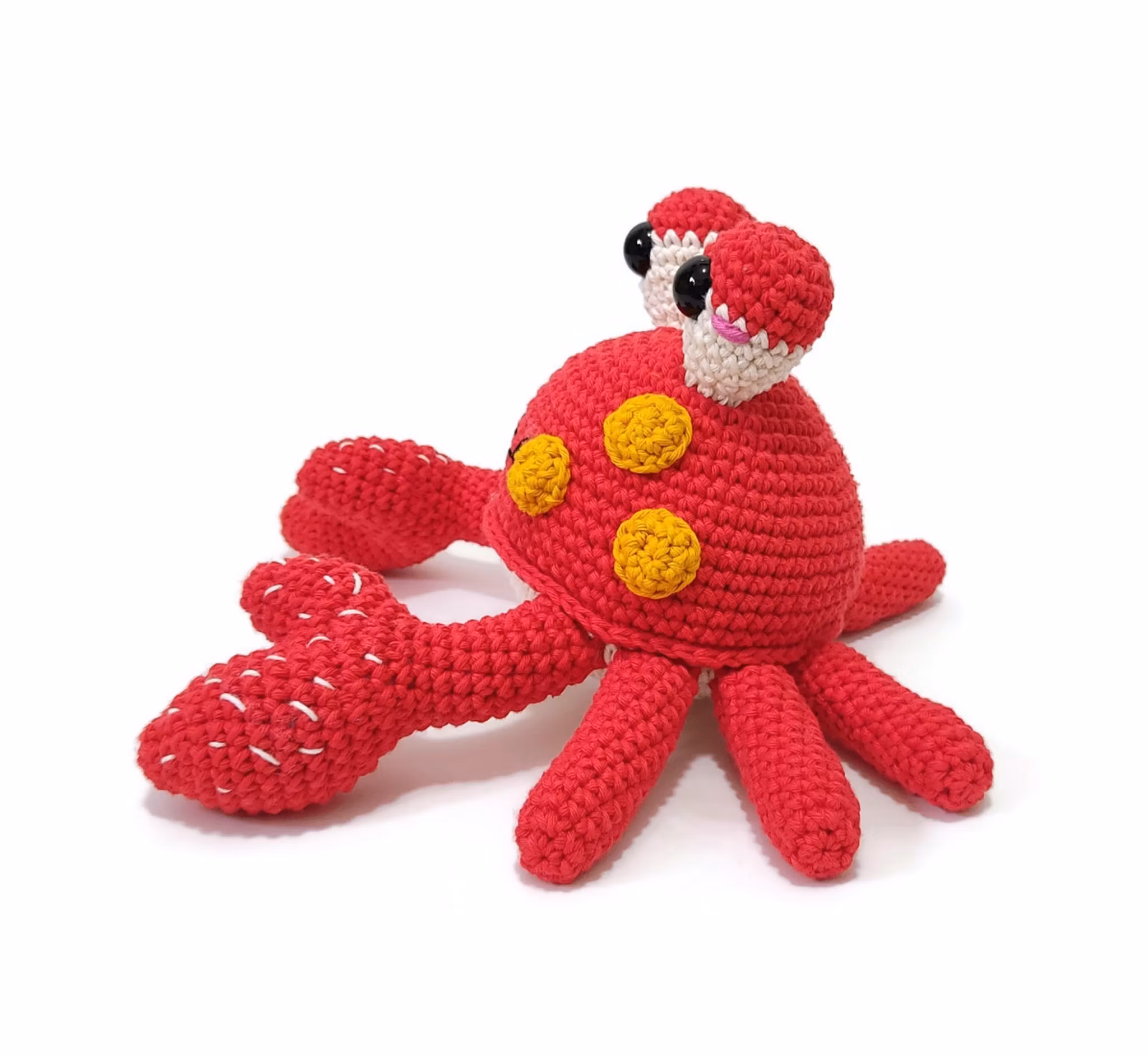 DIY Kit Röd Krabba MR Hammer • Virkset gosedjur • Skapa din egen krabba • Crochetbykim
