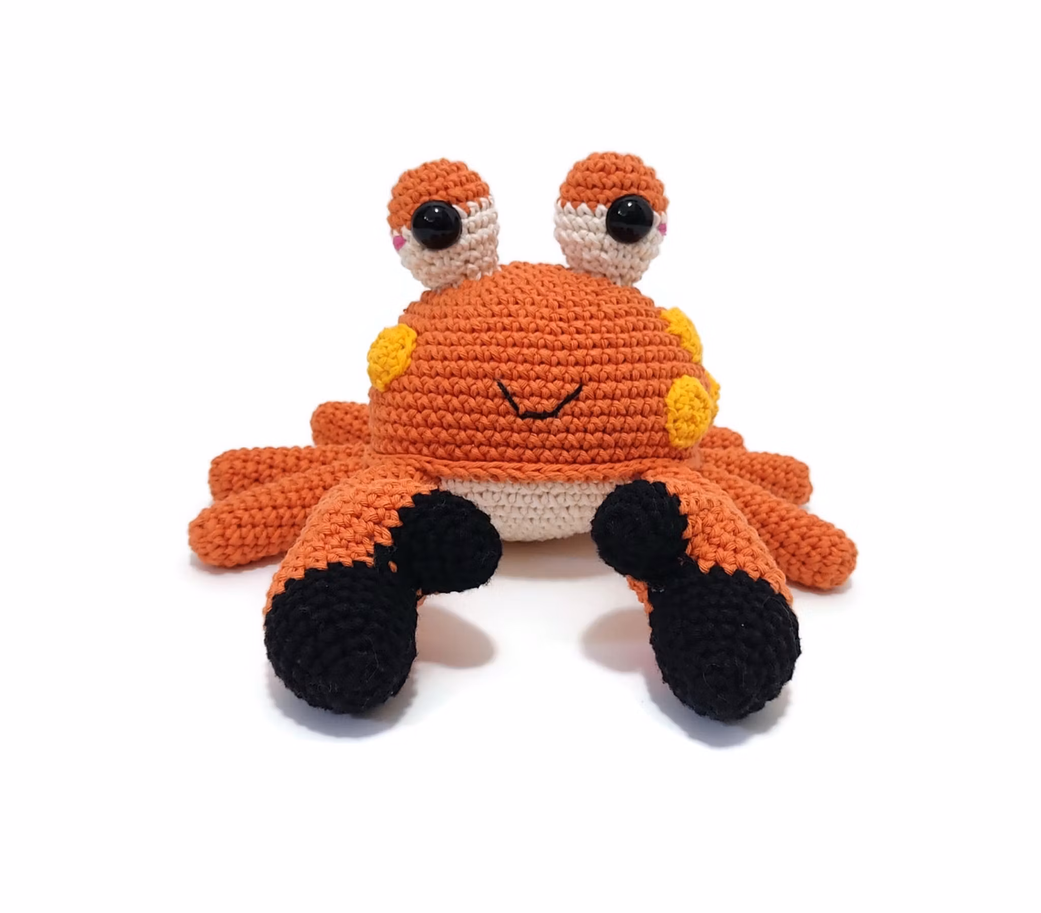 DIY Kit Orange Krabba MR Hammer • Virkset gosedjur • Skapa din egen krabba • Crochetbykim