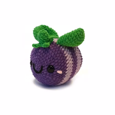 DIY Kit Jelly Bi Aubergine Eggplant• Virkset gosedjur • Skapa ditt eget bi • Crochetbykim