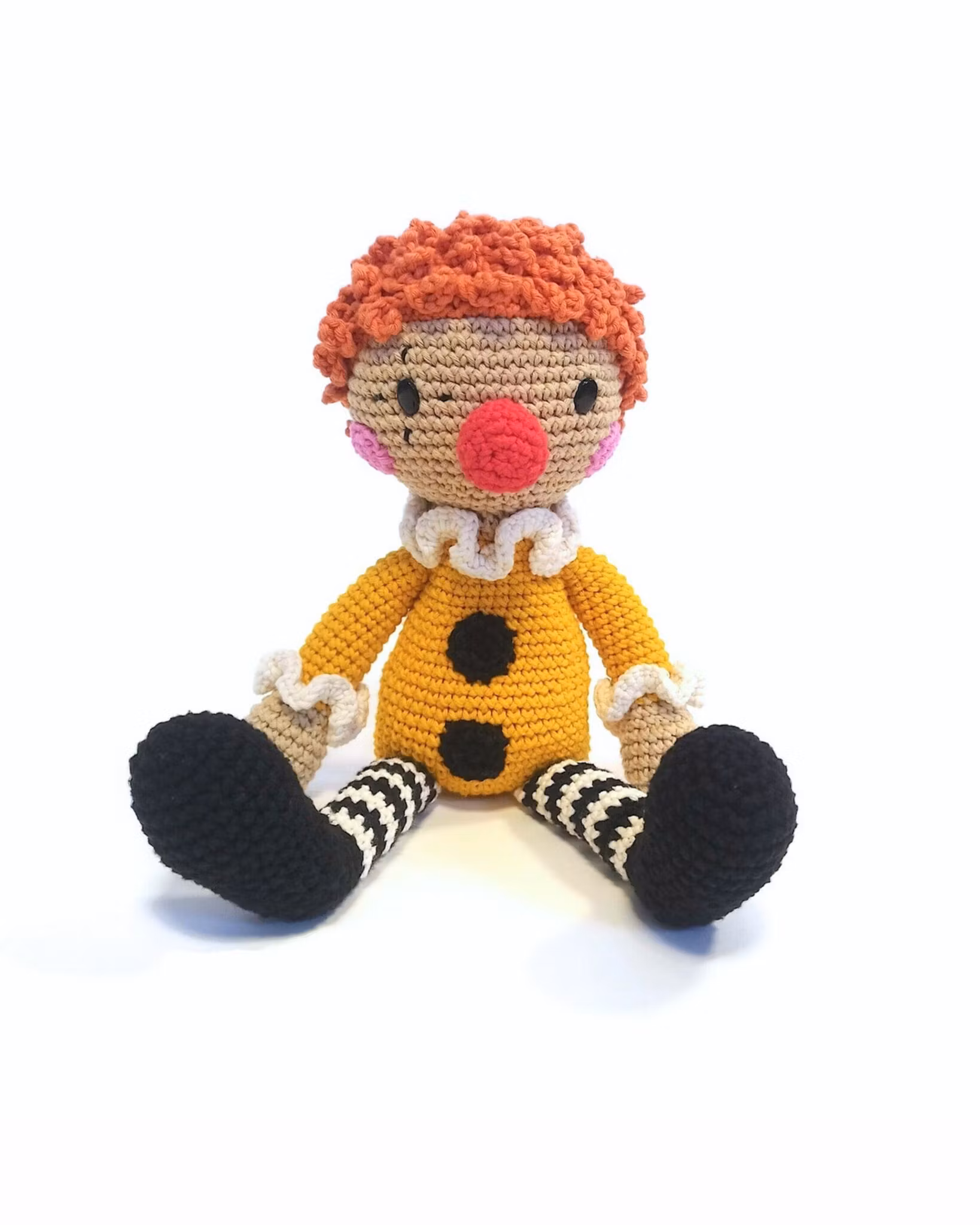 DIY kit Gul Clown • Halloween • Virkset docka • DIY-kit • Crochetbykim