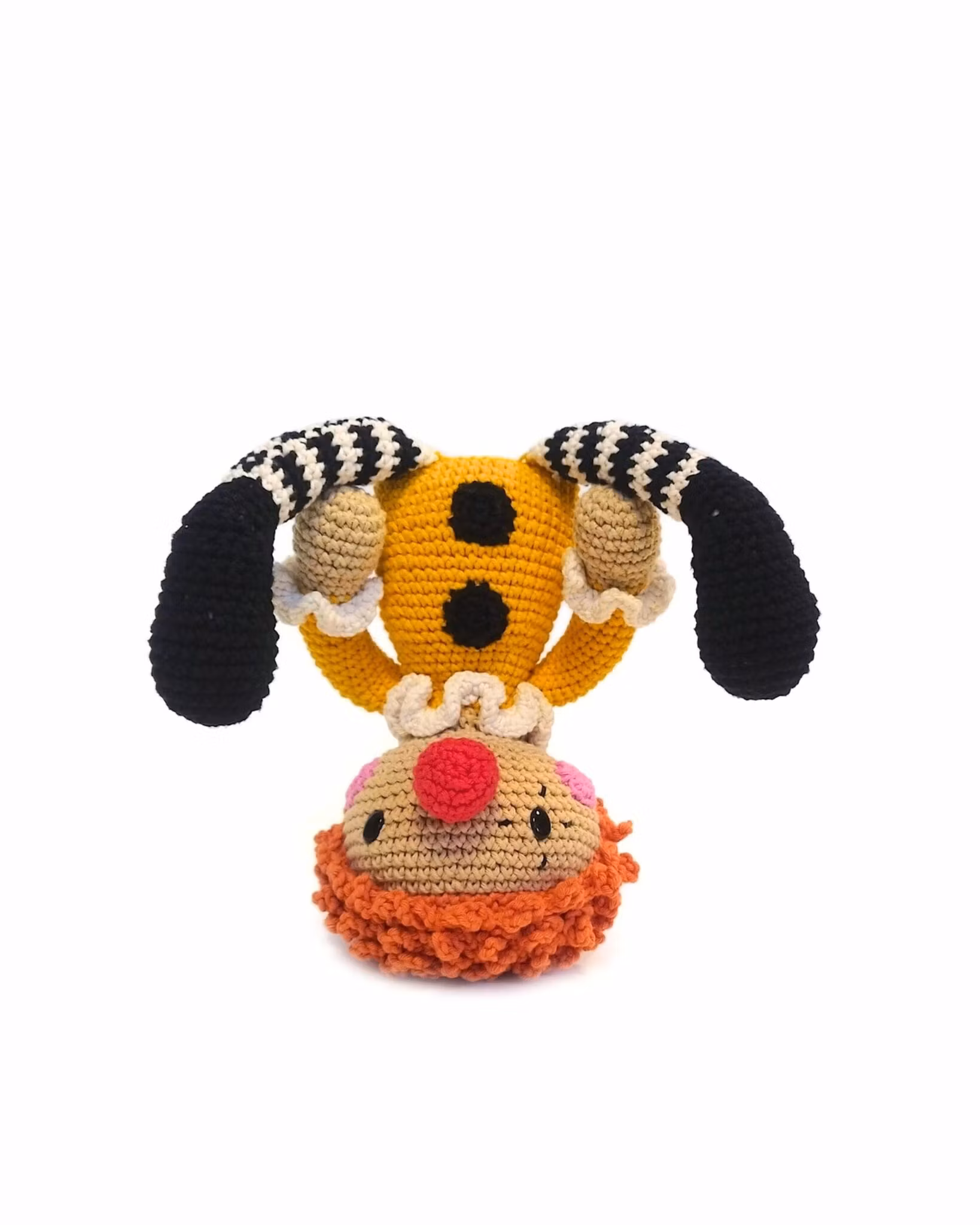 DIY kit Gul Clown • Halloween • Virkset docka • DIY-kit • Crochetbykim