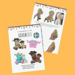 VIRKMÖNSTER Caramelli • Häst Ponny Enhörning Unicorn • amigurumi virkbeskrivning • crochetbykim • PDF