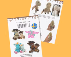 VIRKMÖNSTER Caramelli • Häst Ponny Enhörning Unicorn • amigurumi virkbeskrivning • crochetbykim • PDF