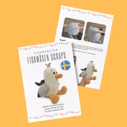 VIRKMÖNSTER Fiskmåsen Scraps • Fågel Fiskmås • amigurumi virkbeskrivning • crochetbykim • PDF