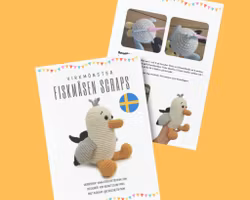 VIRKMÖNSTER Fiskmåsen Scraps • Fågel Fiskmås • amigurumi virkbeskrivning • crochetbykim • PDF