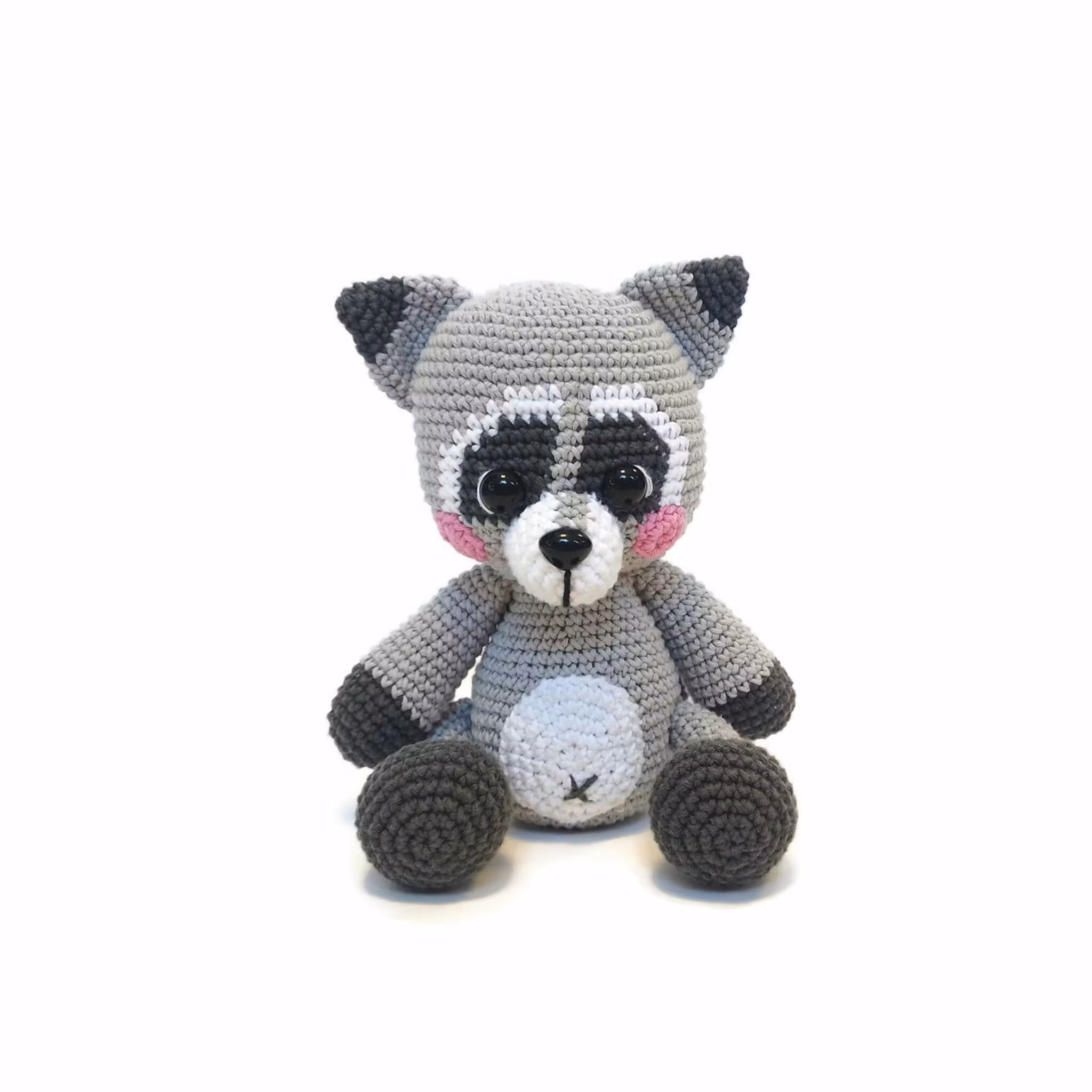 DIY kit Smokey Tvättbjörn • Raccoon • Virkset gosedjur • Virka din egen tvättbjörn • Crochetbykim