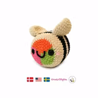 DIY Kit Jelly Bi Sushi• Virkset gosedjur • Skapa ditt eget bi • Crochetbykim