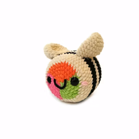 DIY Kit Jelly Bi Sushi• Virkset gosedjur • Skapa ditt eget bi • Crochetbykim