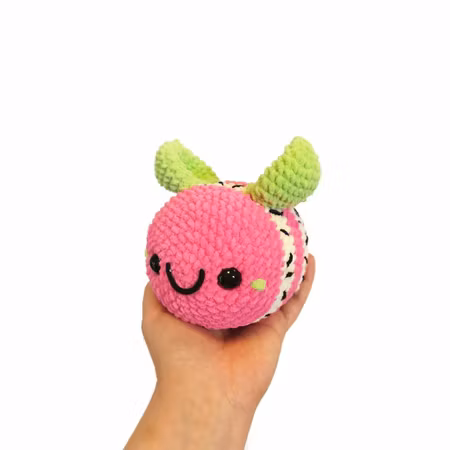 DIY Kit Jelly Bi Drakfrukt• Virkset gosedjur • Skapa ditt eget bi • Crochetbykim