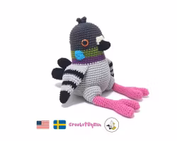 VIRKMÖNSTER Duvan Patty  • Fågel Duva • amigurumi virkbeskrivning • crochetbykim • PDF