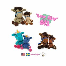 VIRKMÖNSTER Caramelli • Häst Ponny Enhörning Unicorn • amigurumi virkbeskrivning • crochetbykim • PDF