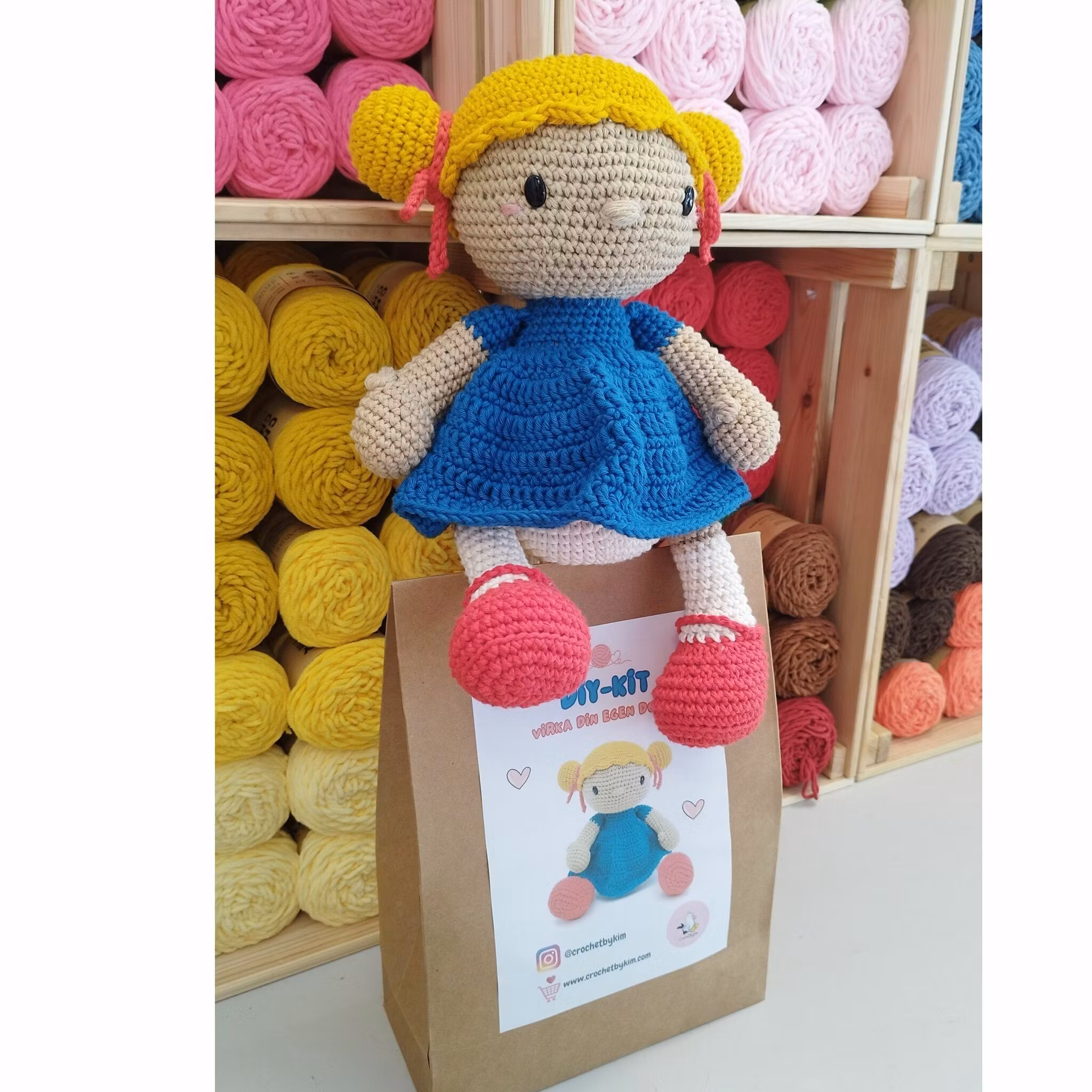 DIY kit Blond EVY • Doll • Virkset docka • Virka din egen docka • Crochetbykim