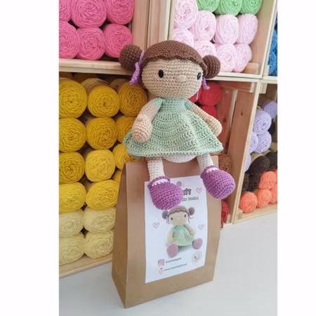 DIY kit Brunett EVY • Doll • Virkset docka • Virka din egen docka • Crochetbykim
