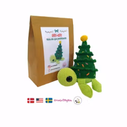 DIY KIT - Virka din egen Julsköldpadda: Julgran Turtellini Christmas Edition