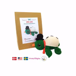 DIY KIT - Virka din egen Julsköldpadda: Snögubbe Turtellini Christmas Edition