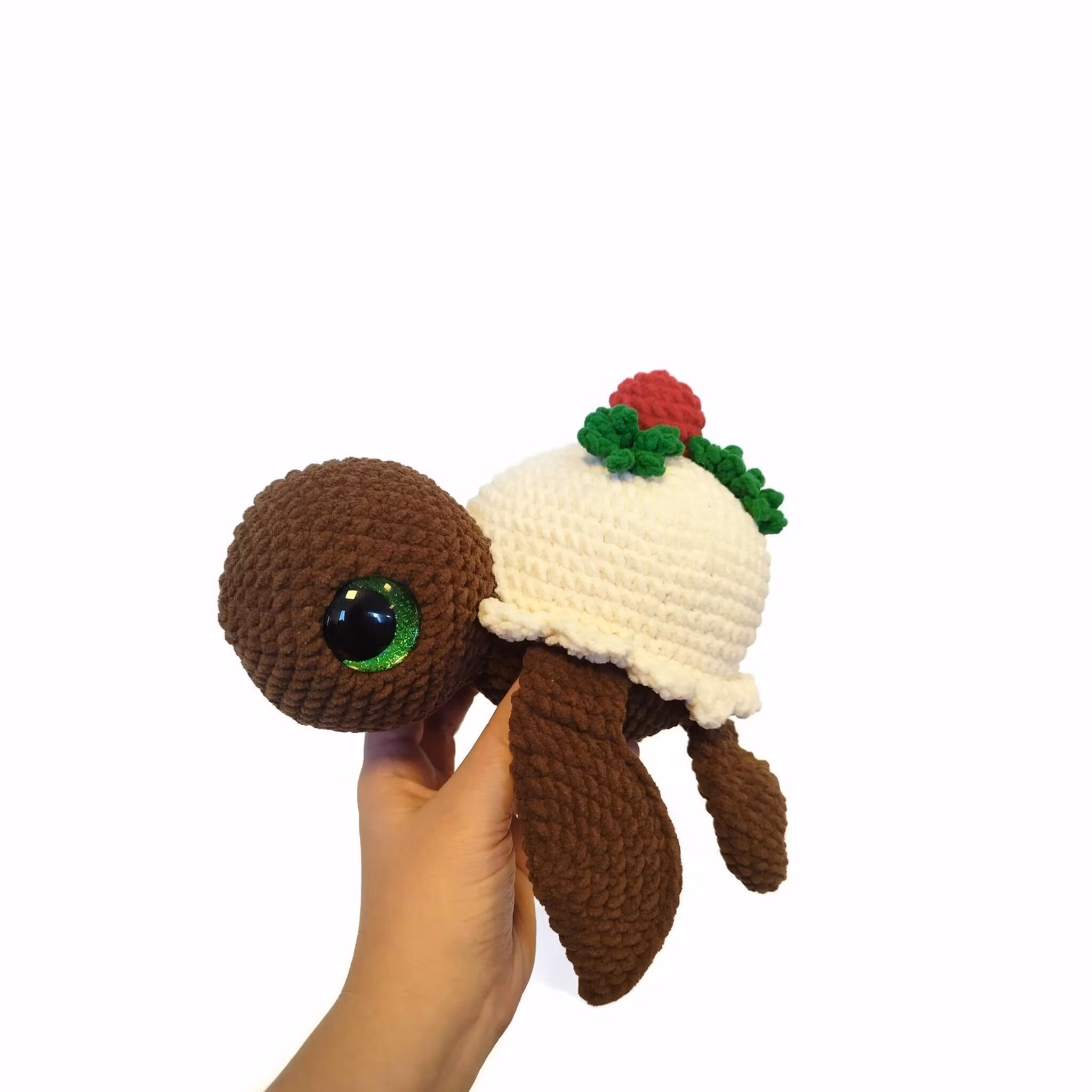 DIY KIT - Virka din egen Julsköldpadda: Christmas Pudding Turtellini Christmas Edition