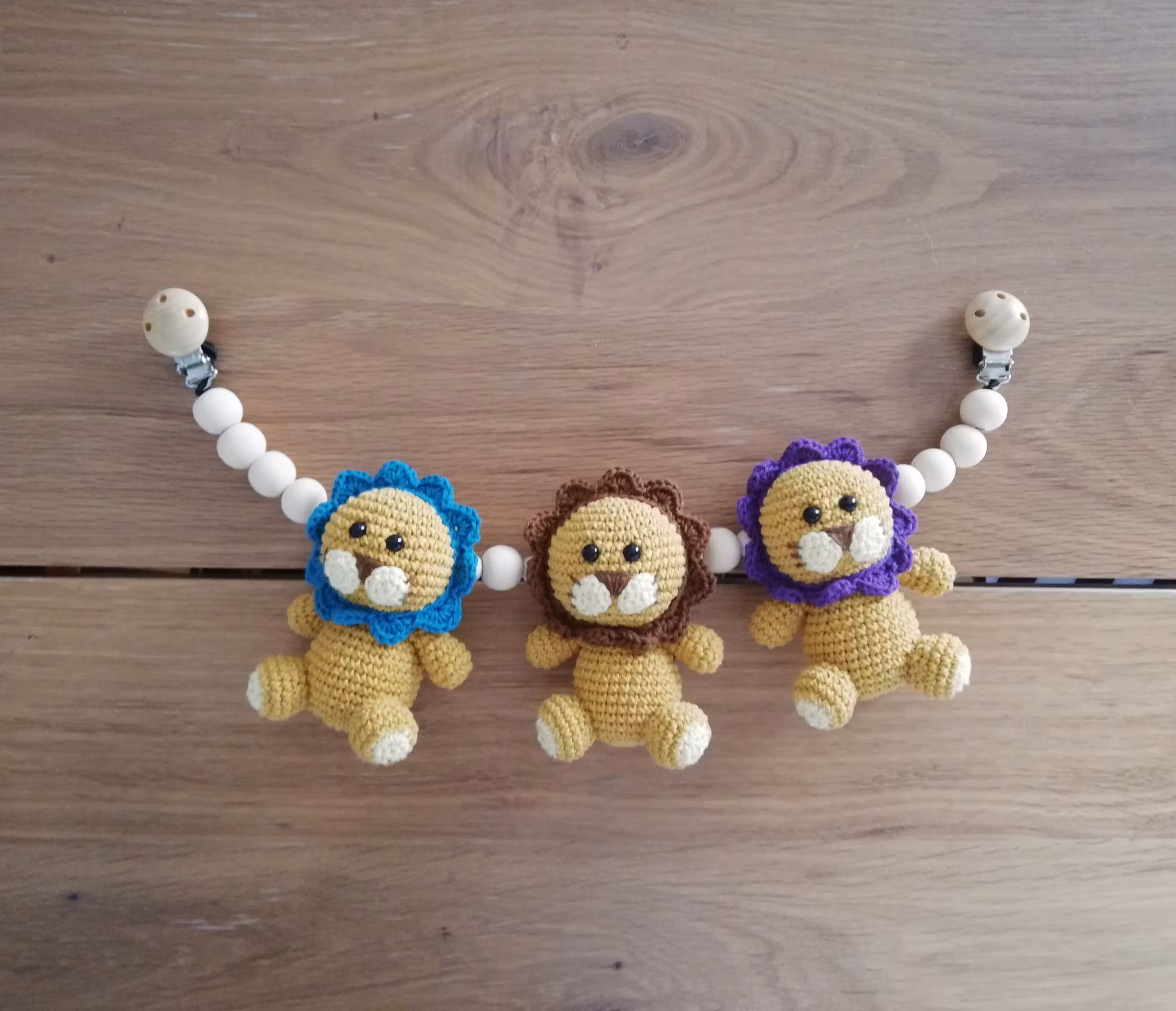 VIRKMÖNSTER Vagnmobil Lejon • Barnvagnsmobil • amigurumi virkbeskrivning • crochetbykim • PDF
