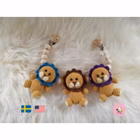 VIRKMÖNSTER Vagnmobil Lejon • Barnvagnsmobil • amigurumi virkbeskrivning • crochetbykim • PDF