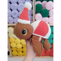 DIY KIT - Virka din egen Julsköldpadda: Polkagris Turtellini Christmas Edition