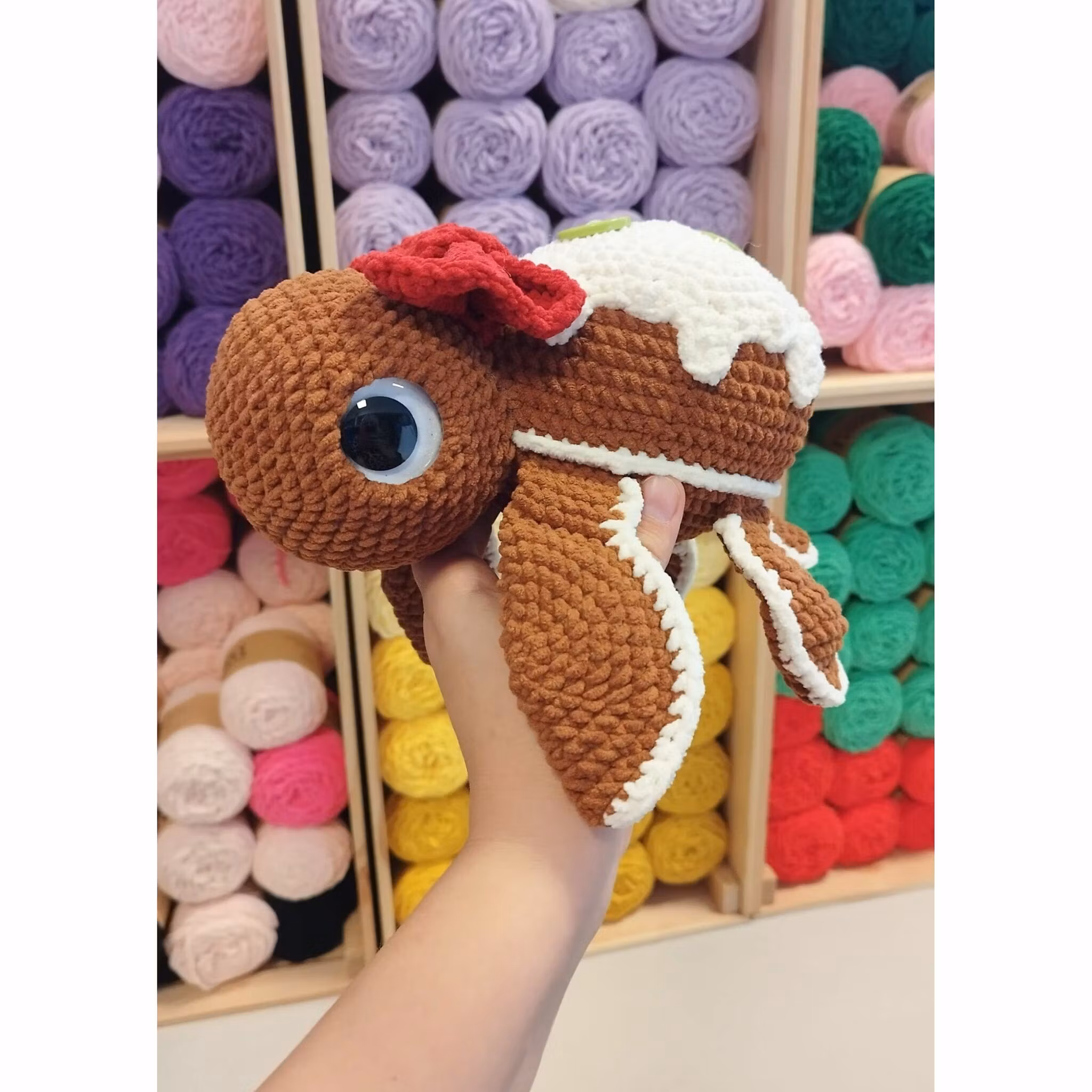 DIY KIT - Virka din egen Julsköldpadda: Pepparkaka Turtellini Christmas Edition