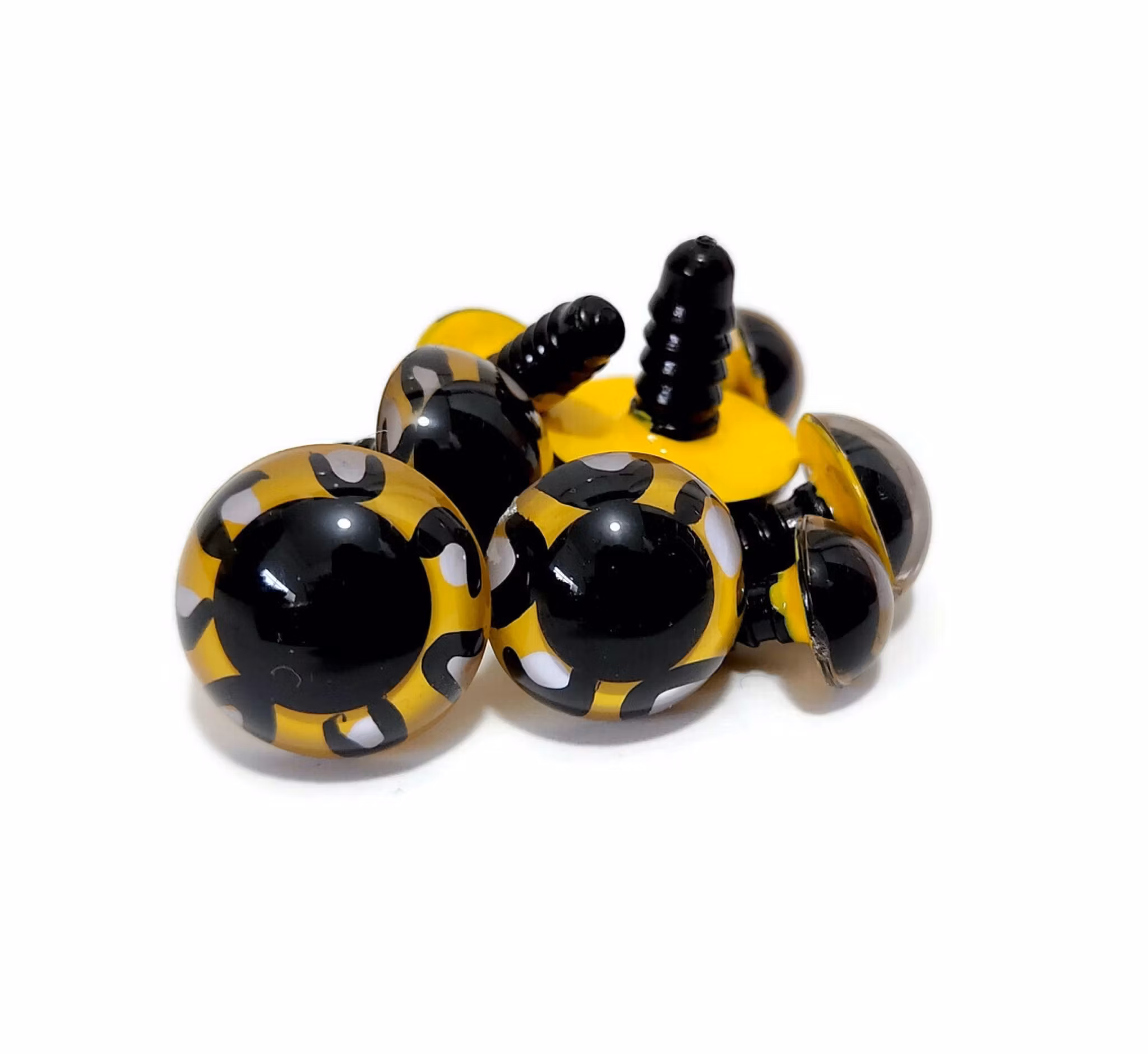 Handmålade ögon LEOPARD 12 mm 15 mm 18 mm 20 mm