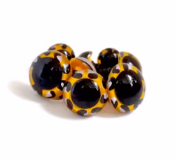 Handmålade ögon LEOPARD 12 mm 15 mm 18 mm 20 mm
