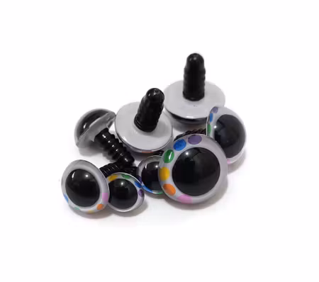 Handmålade ögon Grå RAINBOW 12 mm 15 mm 18 mm 20 mm