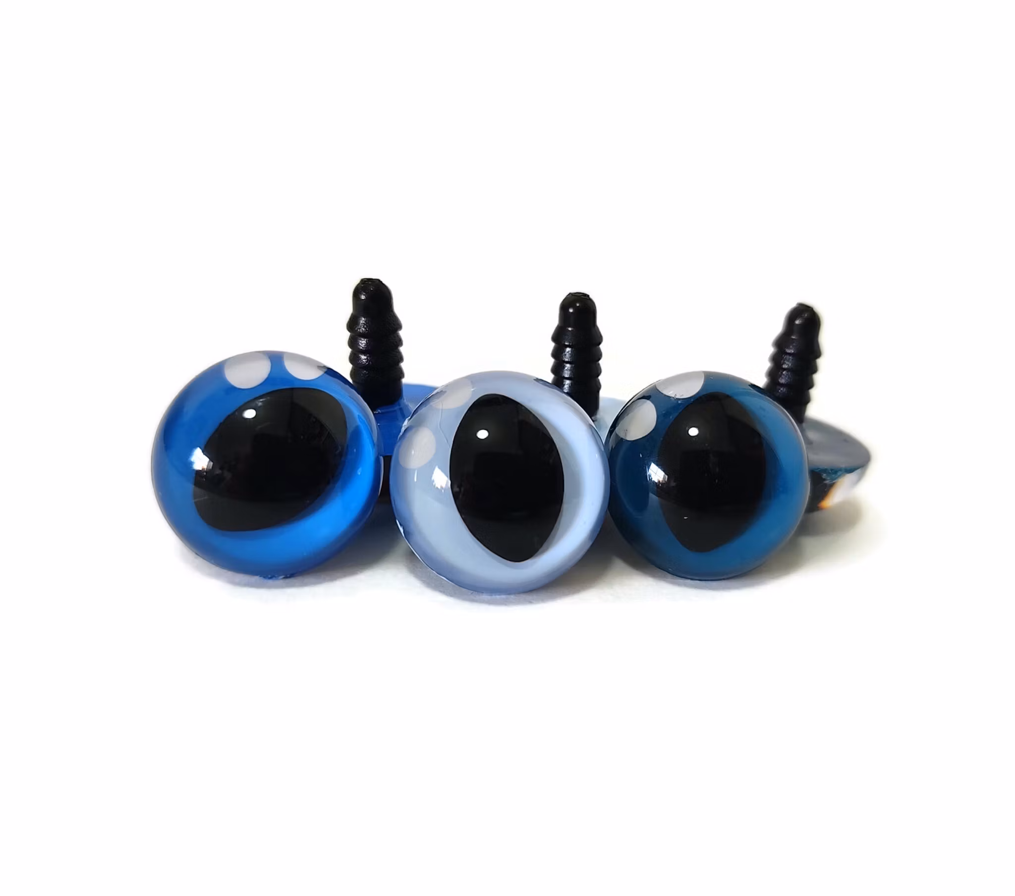 Handmålade ögon BLÅ katt Oval pupill 12 mm 15 mm 18 mm 20 mm