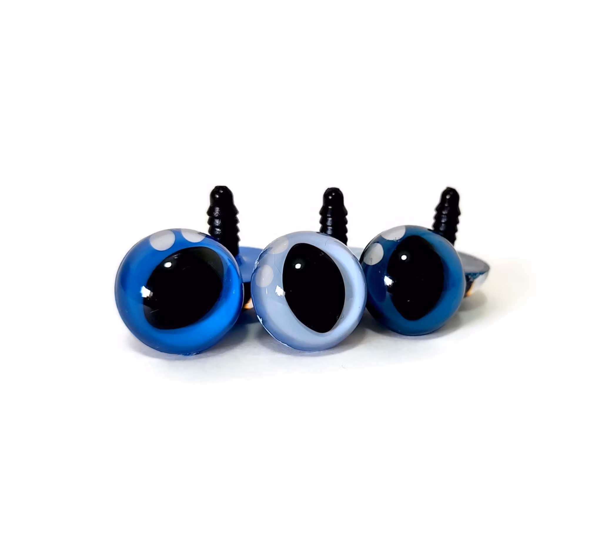 Handmålade ögon BLÅ katt Oval pupill 12 mm 15 mm 18 mm 20 mm