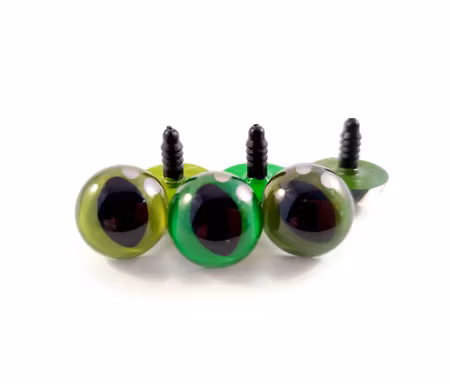 Handmålade ögon GRÖN katt Oval pupill 12 mm 15 mm 18 mm 20 mm