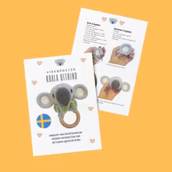VIRKMÖNSTER Bitring Koala • Baby skallra • amigurumi virkbeskrivning • crochetbykim • PDF