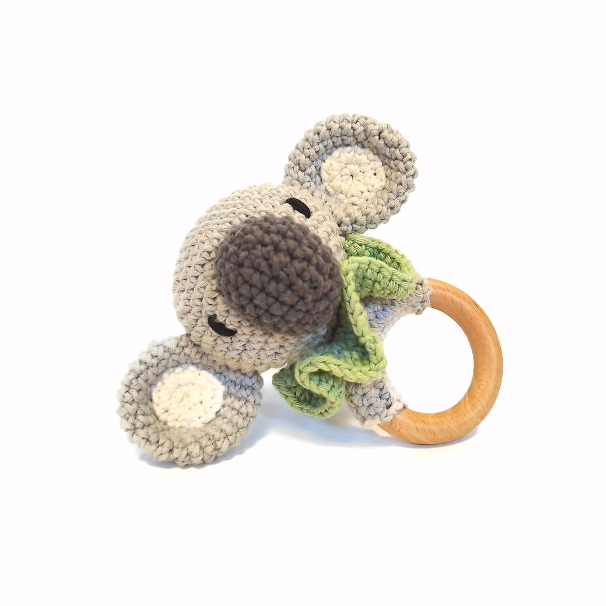 VIRKMÖNSTER Bitring Koala • Baby skallra • amigurumi virkbeskrivning • crochetbykim • PDF