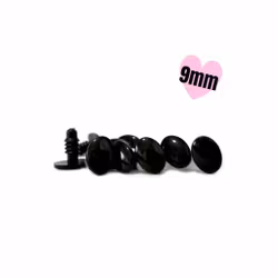 Platta ovala 9 mm säkerhetsögon • amigurumi ögon • virka • safety eyes • nalleögon