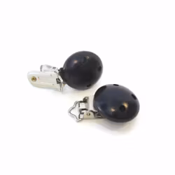 Clips till Barnvagnsmobil SVARTA • Napphållare • Träclips • Hänge