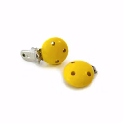 Clips till Barnvagnsmobil GULA • Napphållare • Träclips • Hänge