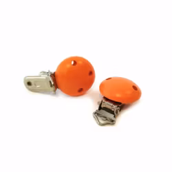 Clips till Barnvagnsmobil ORANGE • Napphållare • Träclips • Hänge