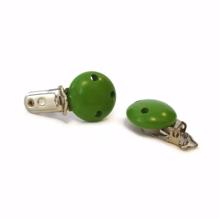 Clips till Barnvagnsmobil GRÖNA • Napphållare • Träclips • Hänge