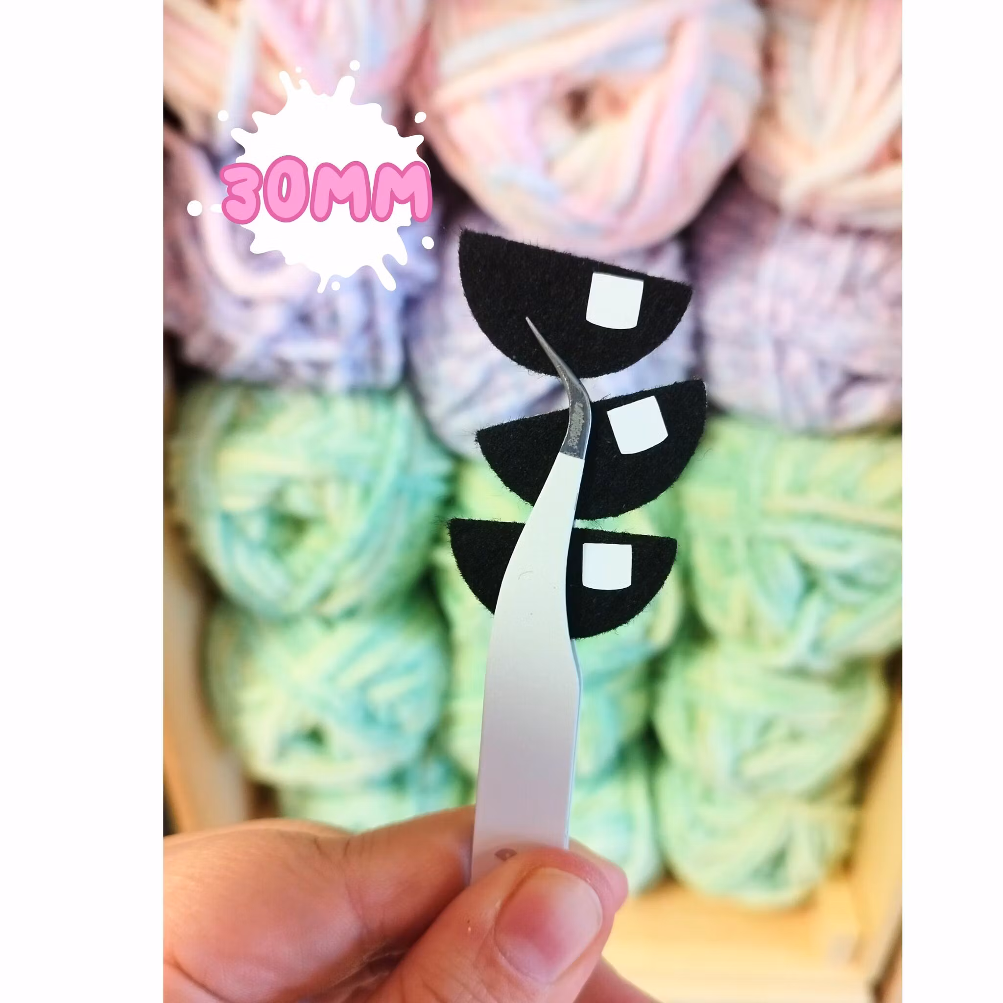 Filtmun med framtand 3 pack • Mun med tand• amigurumi mun • virka • crochet